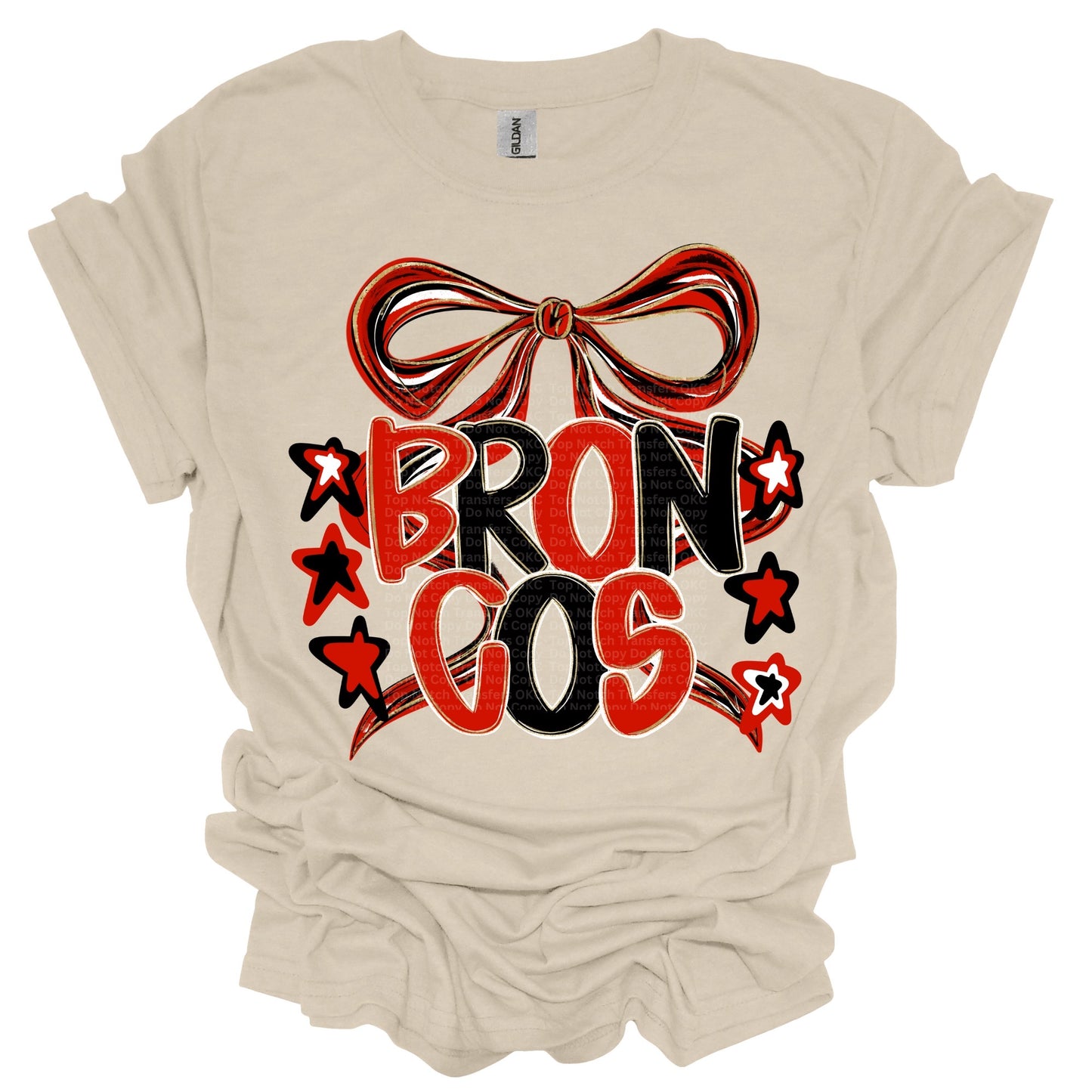 Broncos Brushstroke Bow T-Shirt
