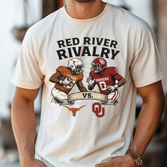Red River Rivalry Faceoff DTF Transfer