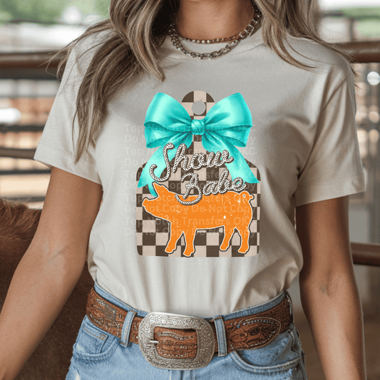 Blue Show Babe- Pig DTF Transfer