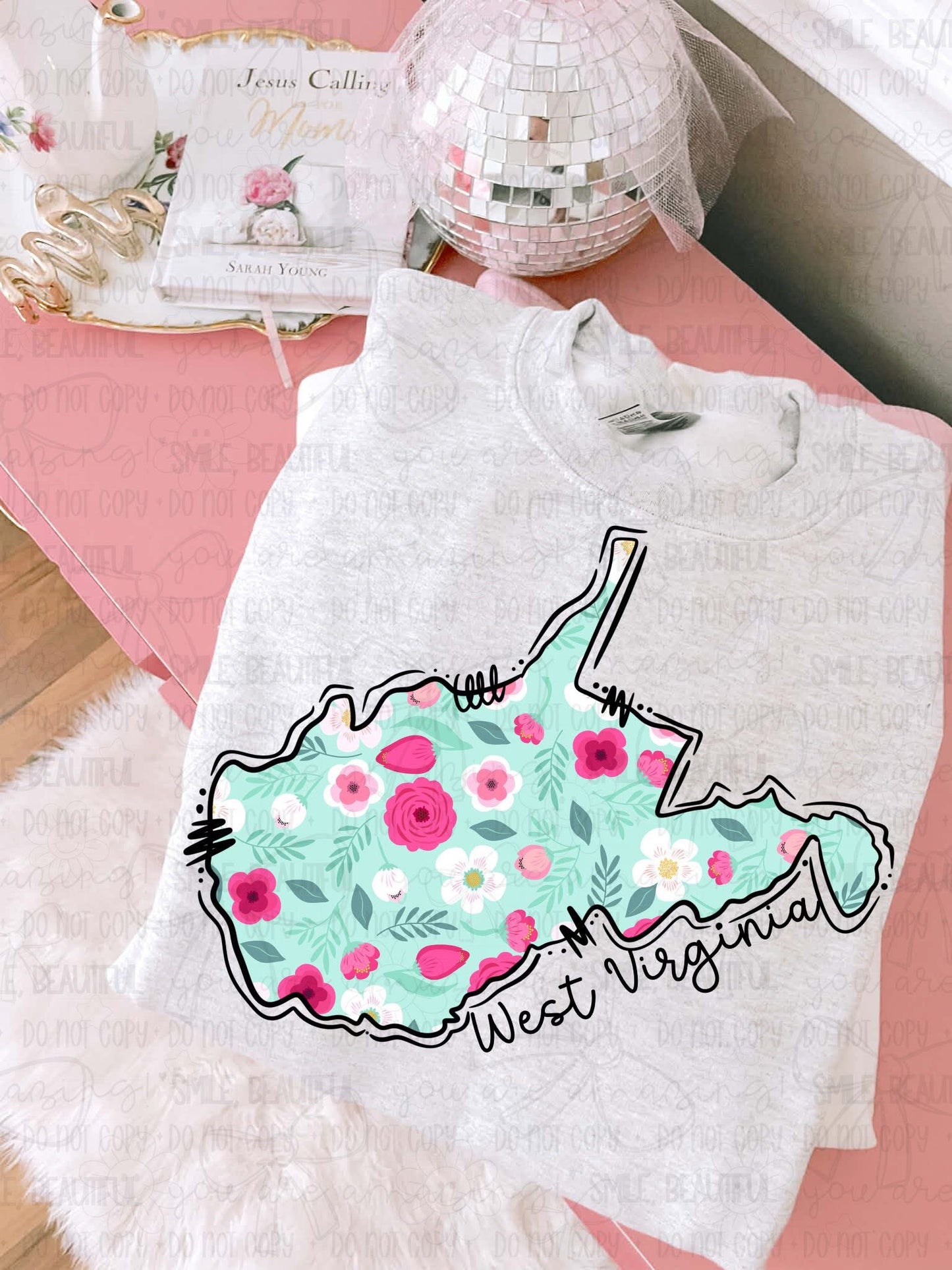 Floral States DTF Transfer