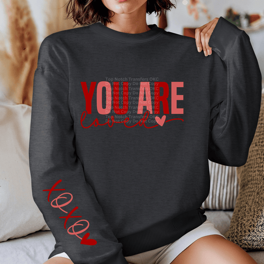 You Are Loved (sleeve design included) DTF Transfer