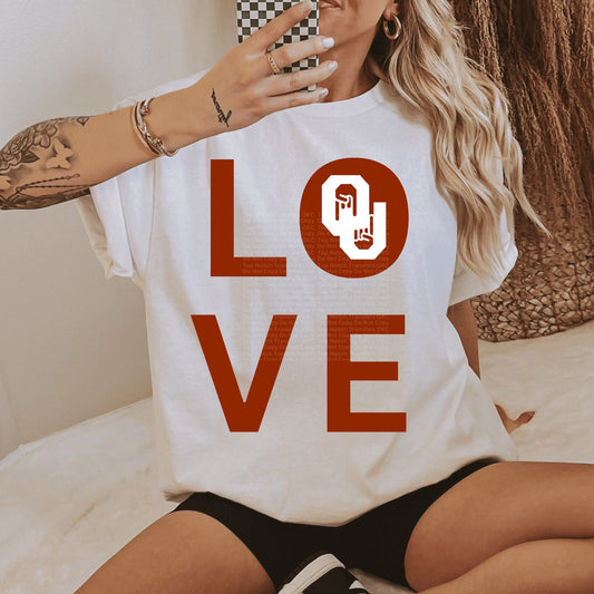 Love Horns Down DTF Transfer