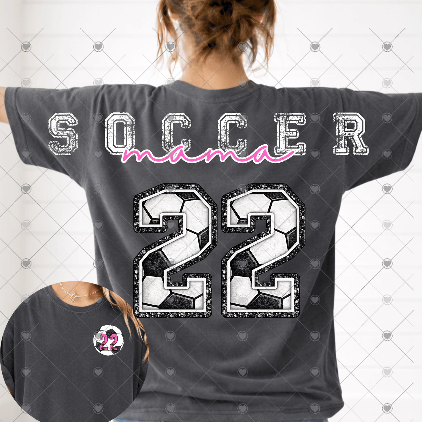 Full Back w/ Pocket Sports Mama T-Shirt DTF Transfers *Please leave all detailed custom info in checkout notes- i.e. color changes, names, numbers, ect
