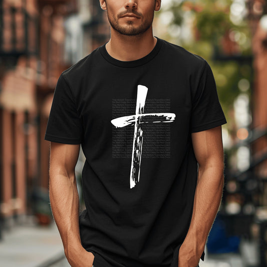 White Cross DTF Transfer