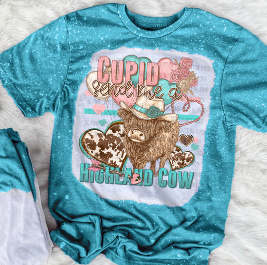 Cupid bring me a highland cow DTF Transfer