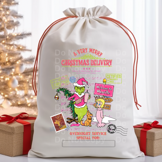 Santa Bag Design 6 DTF Print