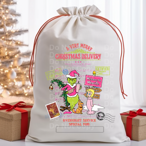 Santa Bag Design 6 DTF Print