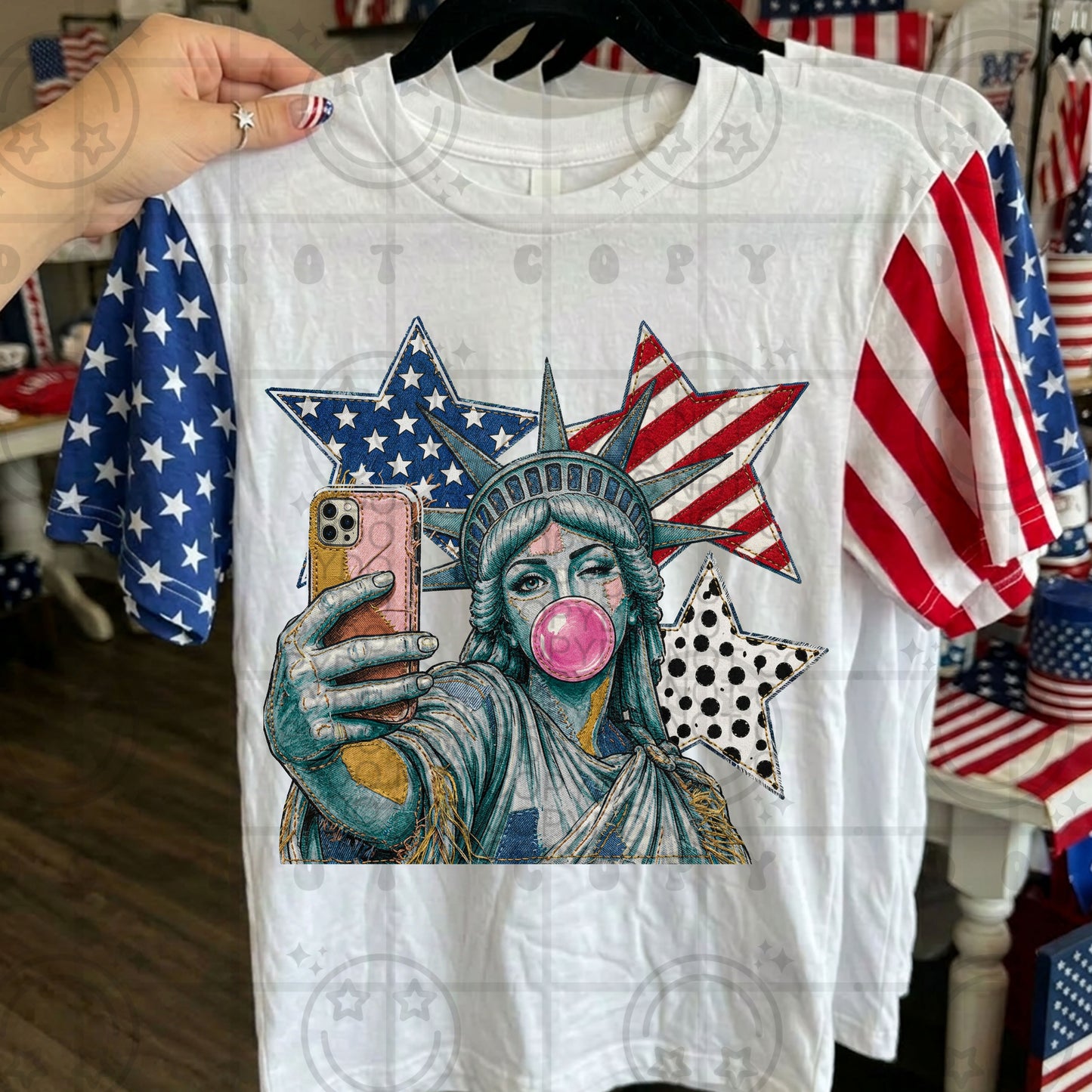 Statue of Liberty Selfie DTF Transfers