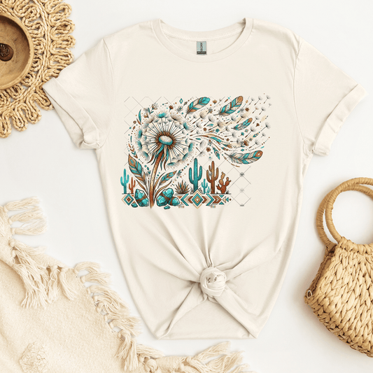 Boho Feathers Dandelion DTF Transfer