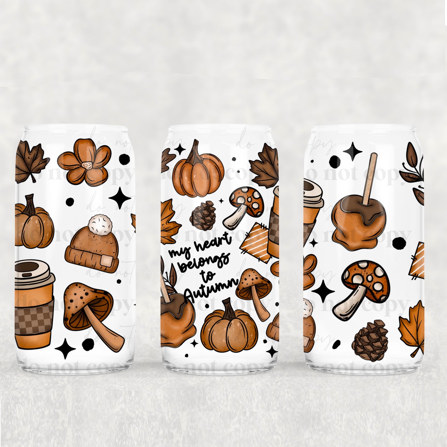 My Heart Belongs To Autumn UV DTF 16oz Cup Wrap CSC_8_25