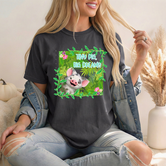 Tiny Pig, Big Dreams PNG 300 DPI