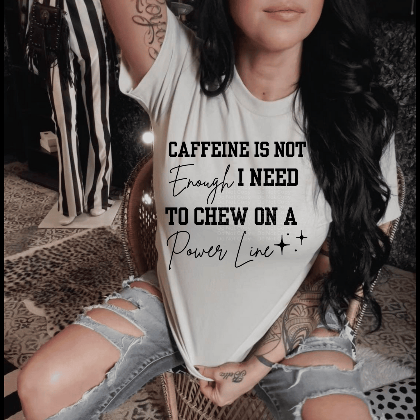 Caffeine is not enough black DTF Transfer