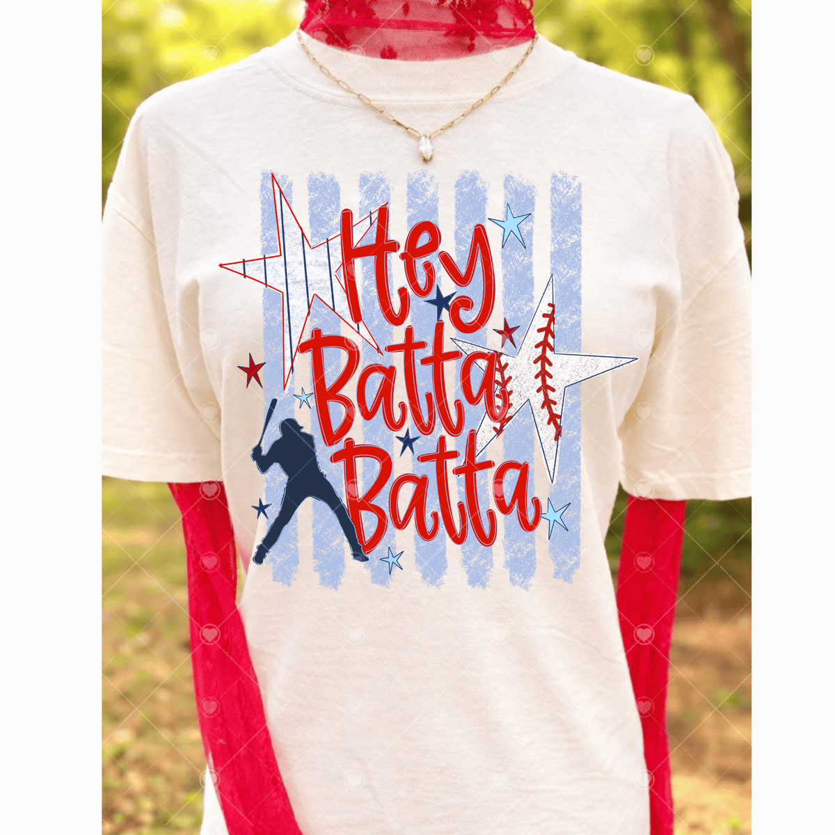 Hey Batta Batta Stripes DTF Transfer