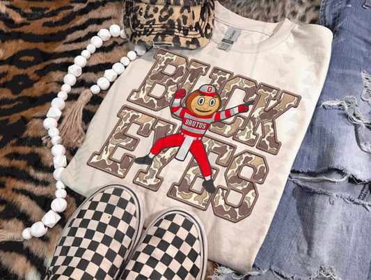 Camo OSU Buckeyes DTF Transfer