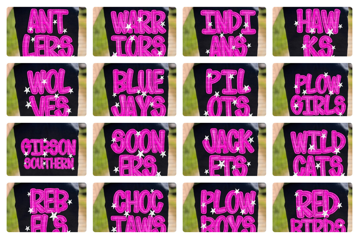 Pink & Preppy Mascots DTF Transfer (*Leave Mascot name in checkout notes)