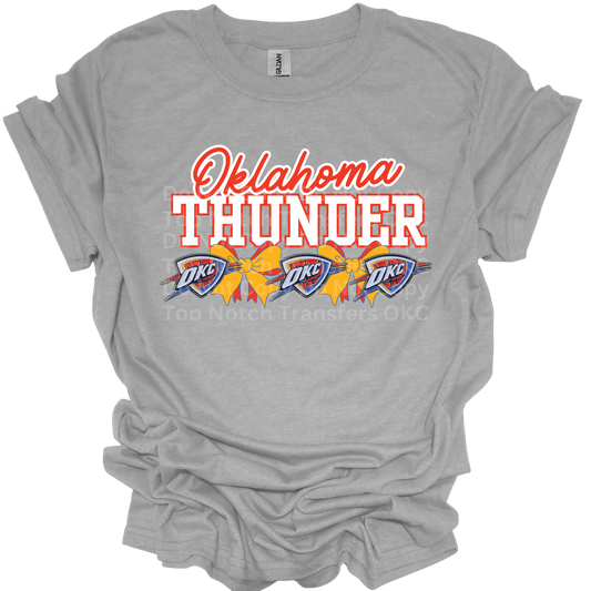 Oklahoma Thunder Yellow bows DTF Transfer