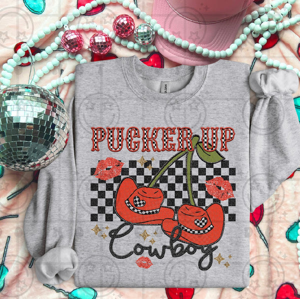 Pucker up cowboy DTF Transfer