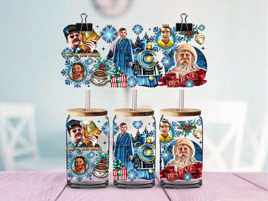 Polar Express UV DTF 16oz Cup Wrap