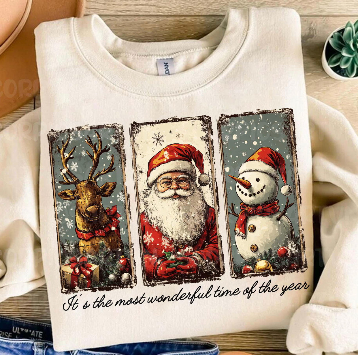 It’s the most wonderful time of the year Vintage Christmas DTF Transfert