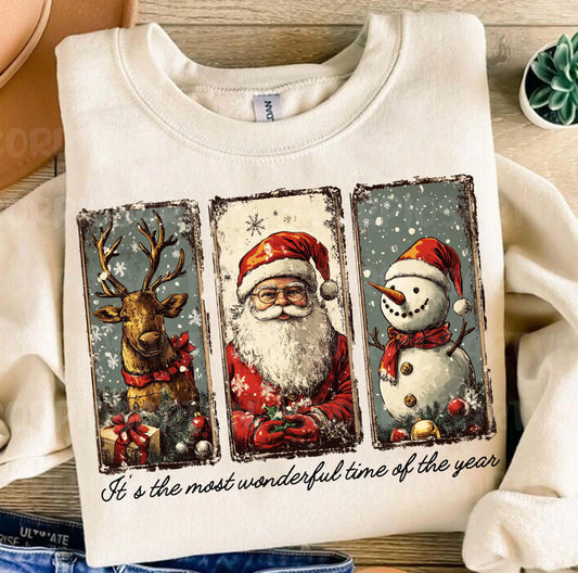 It’s the most wonderful time of the year Vintage Christmas DTF Transfert