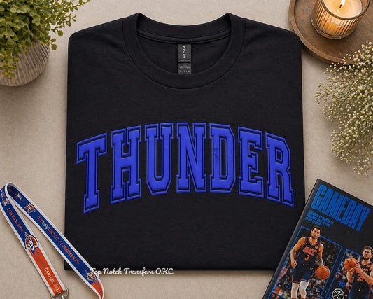 RTS Blue THUNDER 3D Puff Transfer