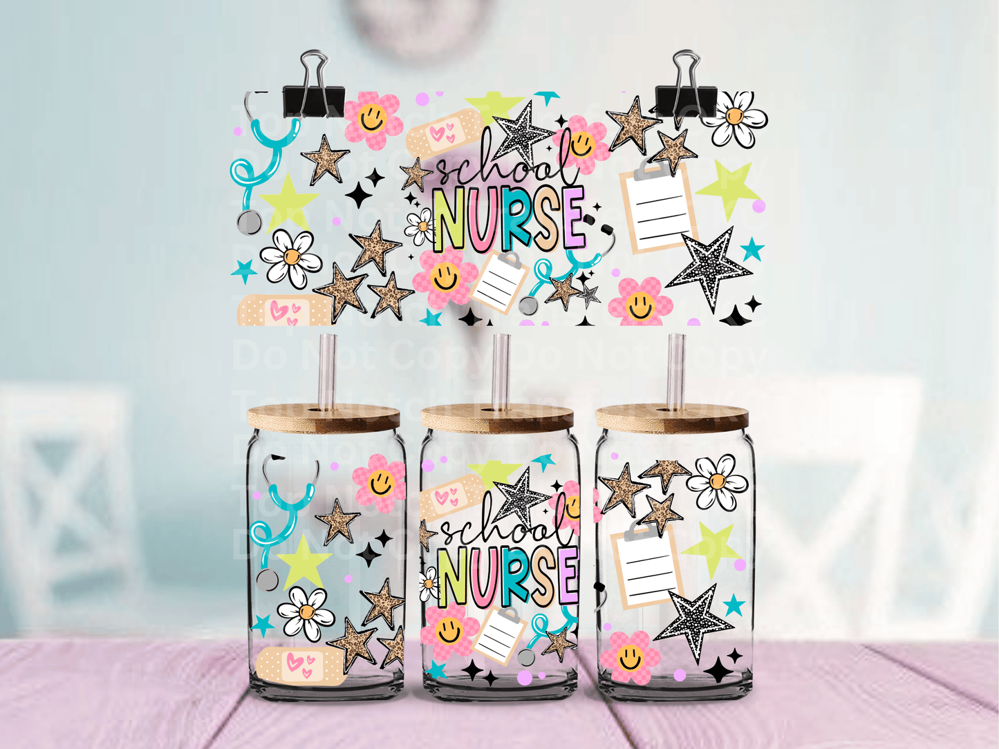 School Nurse UV DTF 16 oz Cup Wrap *CSC_May26*