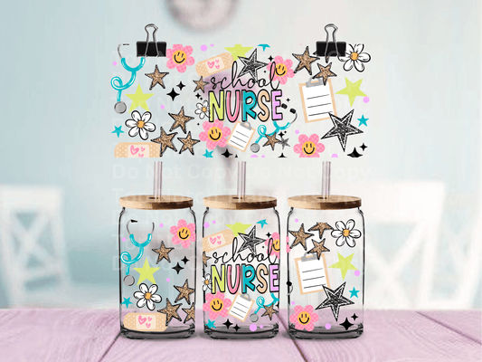 School Nurse UV DTF 16 oz Cup Wrap *CSC_May26*