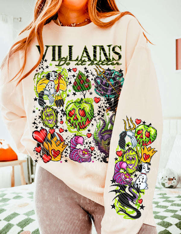 Villains *Optional long sleeve design* DTF Transfer