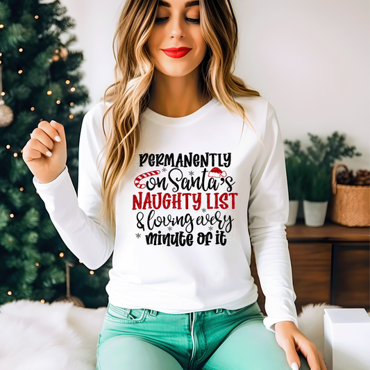 Permanently on Santa’s Naughty List DTF Transfer
