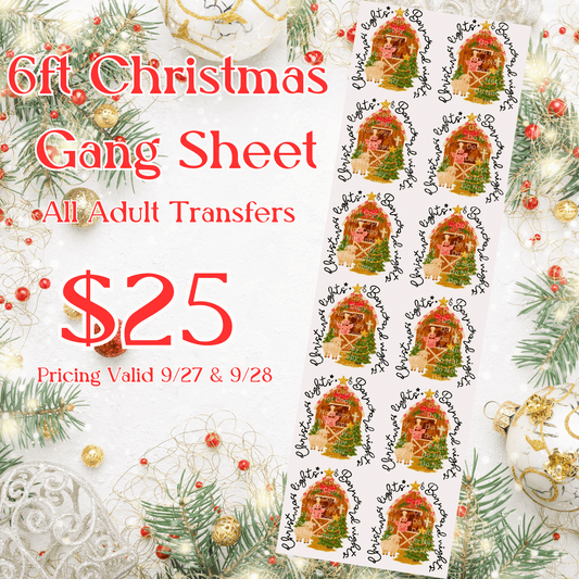 6ft Christmas Barnyard Gang Sheet