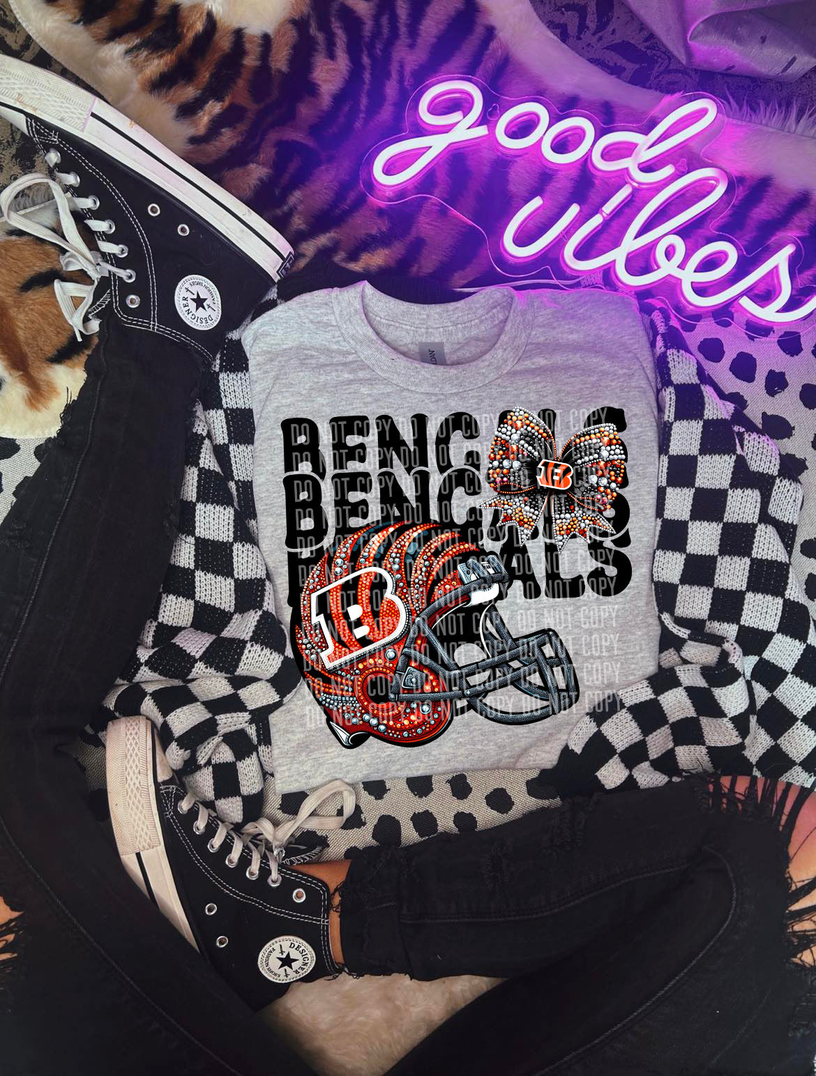 Bengals Team Bows DTF Transfer