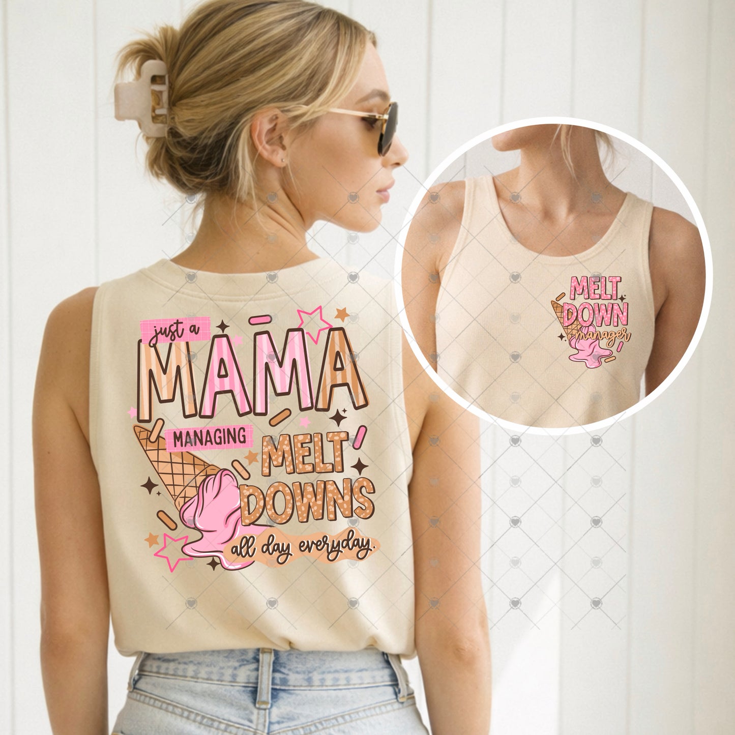 Just A Mama Managing Meltdowns All Day Everyday DTF Transfer