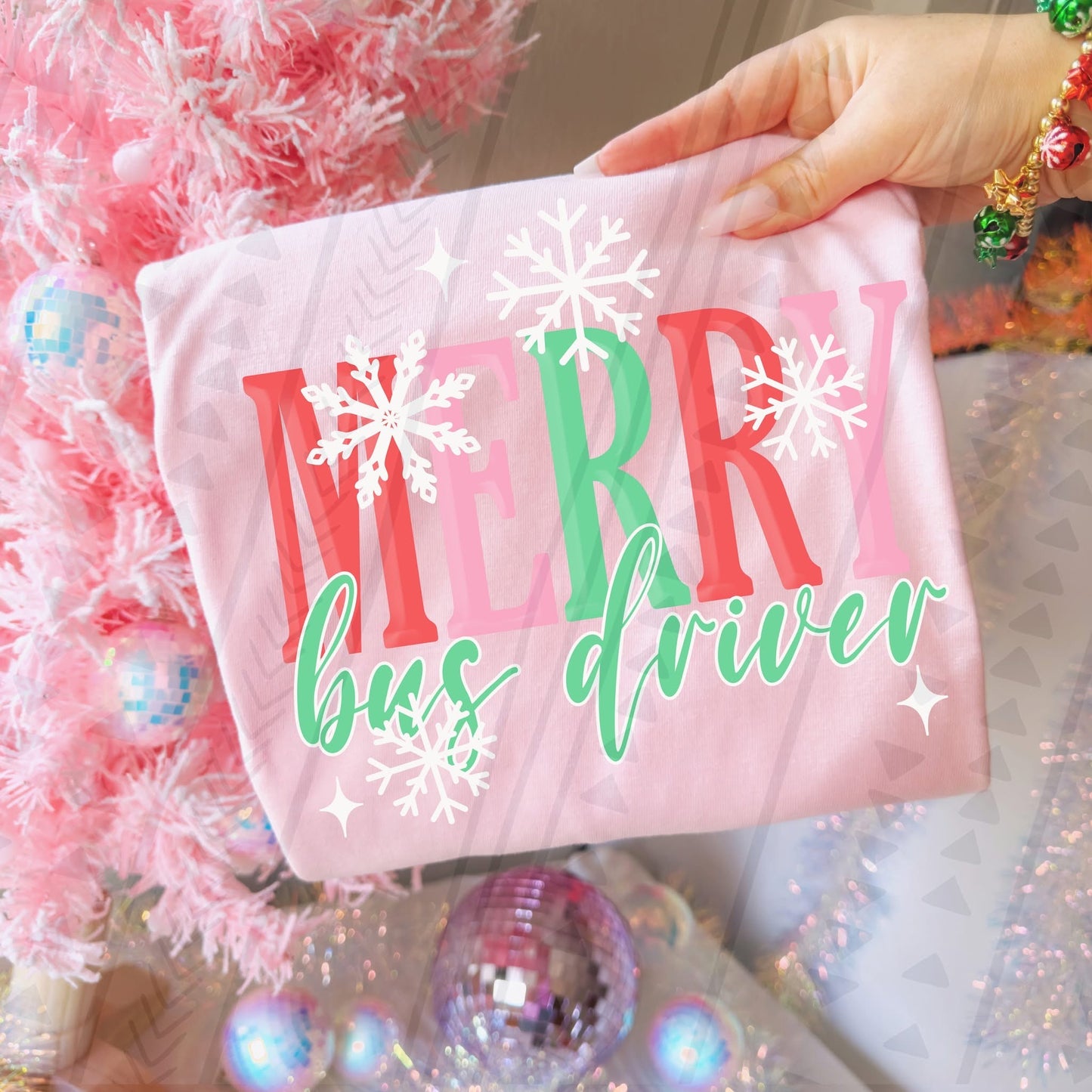 Merry Bus Driver DTF Transfer