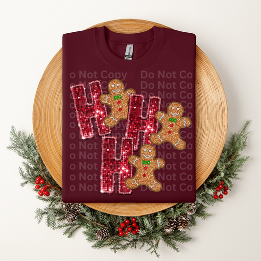 Ho Ho Ho Gingerbread Cookies DTF Transfer