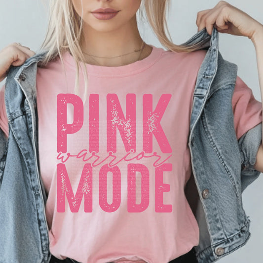 Pink Warrior Mode DTF Transfer