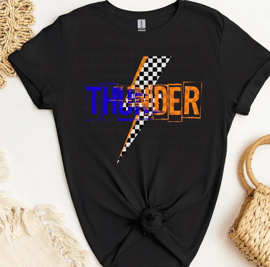 RTS Thunder Checkered Bolt DTF Transfer