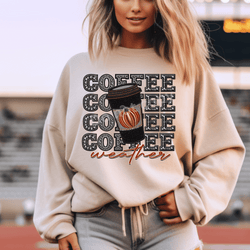 *Faux Rhinestone Coffee Weather DTF Transfer