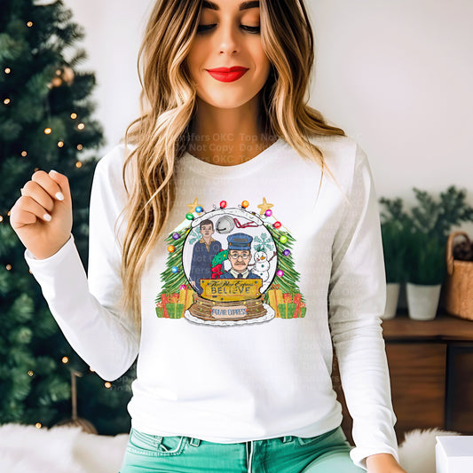 Christmas Snow Globe - P0lar Express DTF Transfer