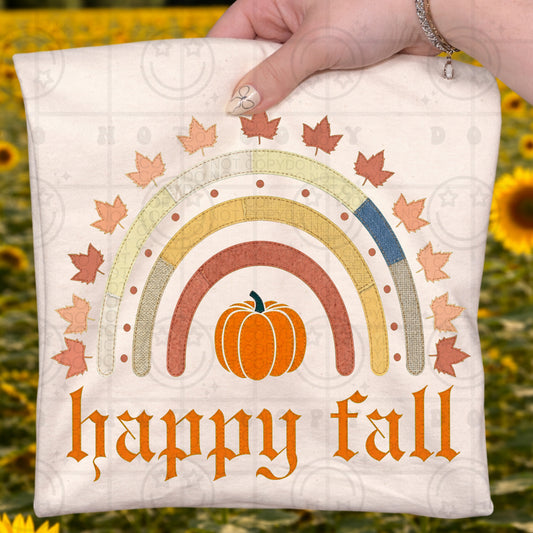 Happy Fall Pumpkin Rainbow DTF Transfer