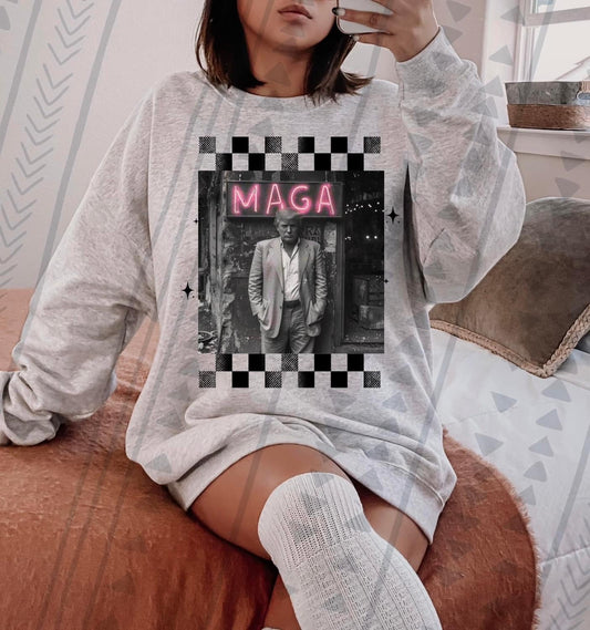 MAGA Blk/Wht DTF Transfer