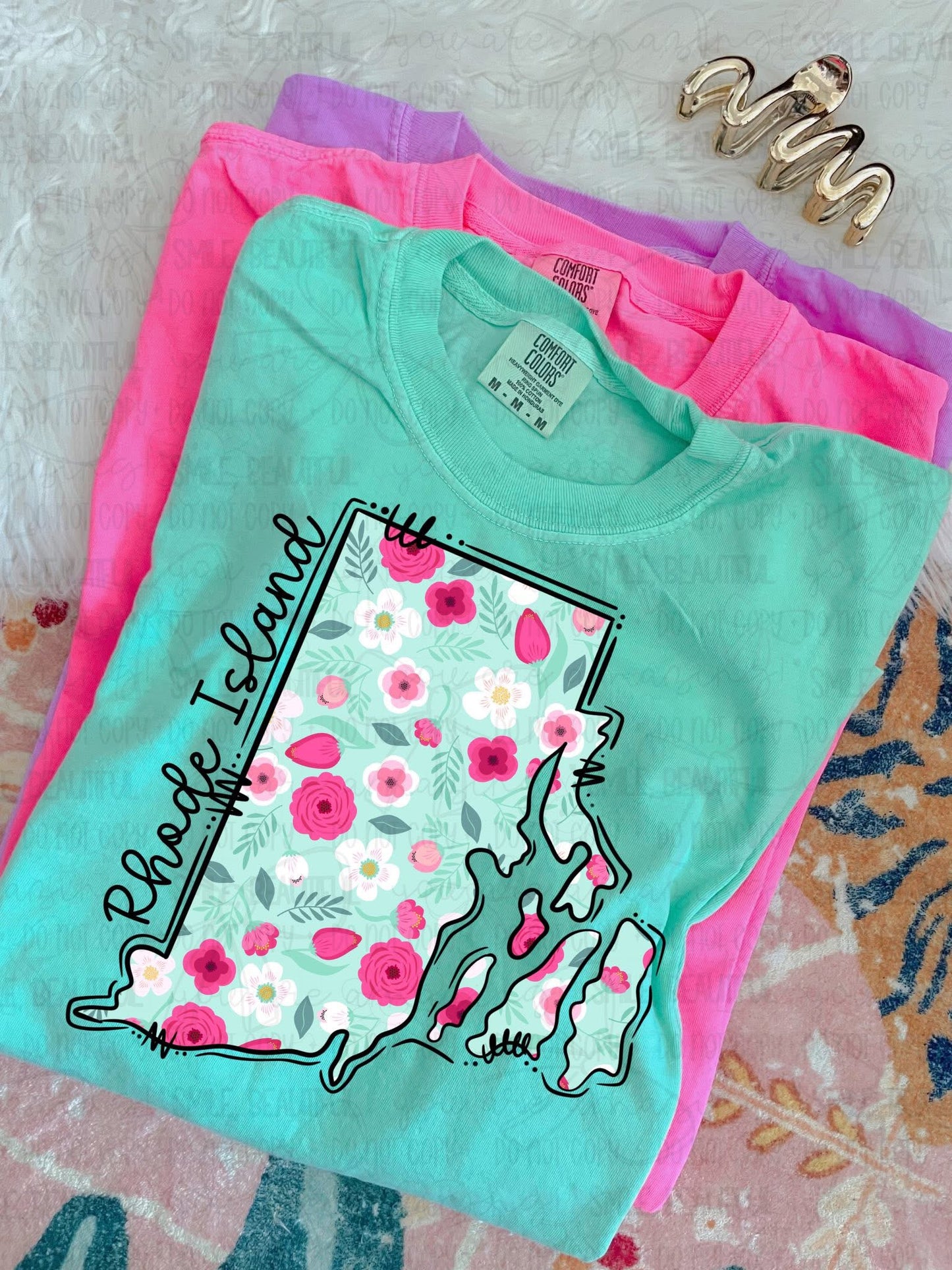 Floral States DTF Transfer