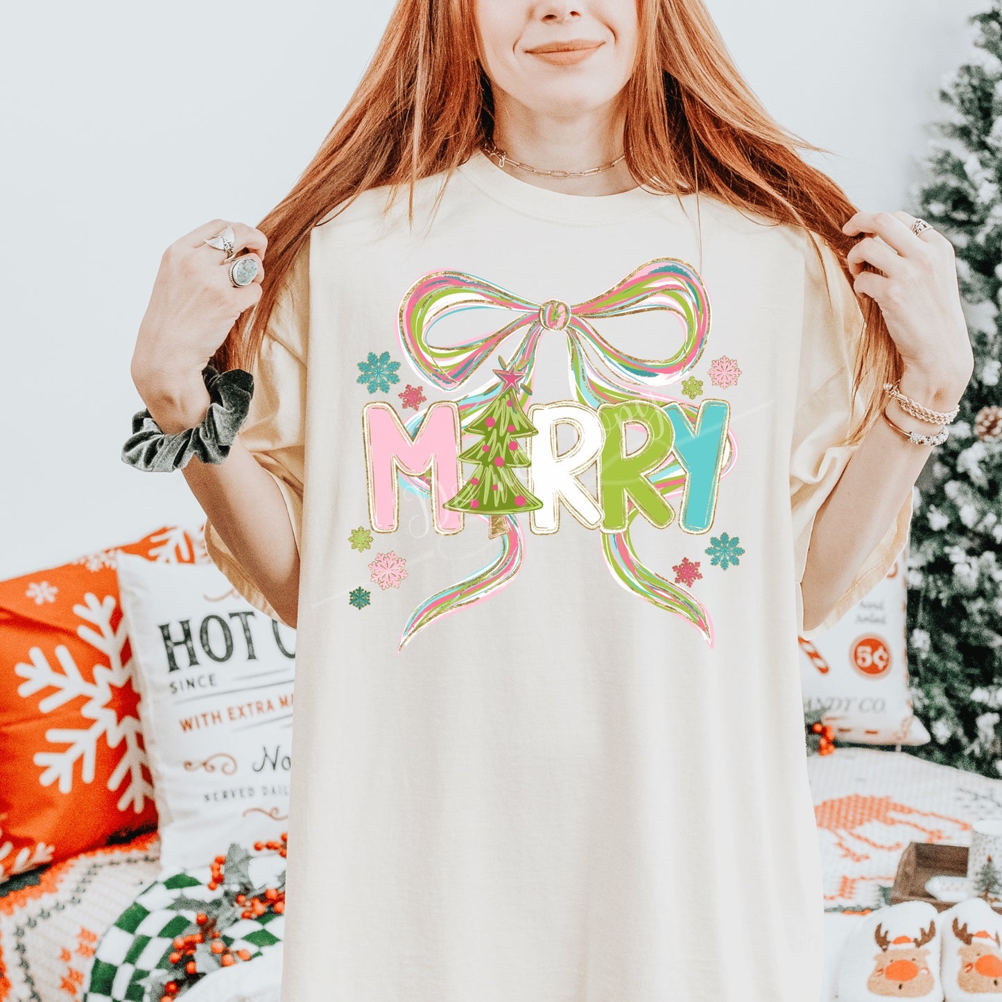 Merry Bow DTF Transfer