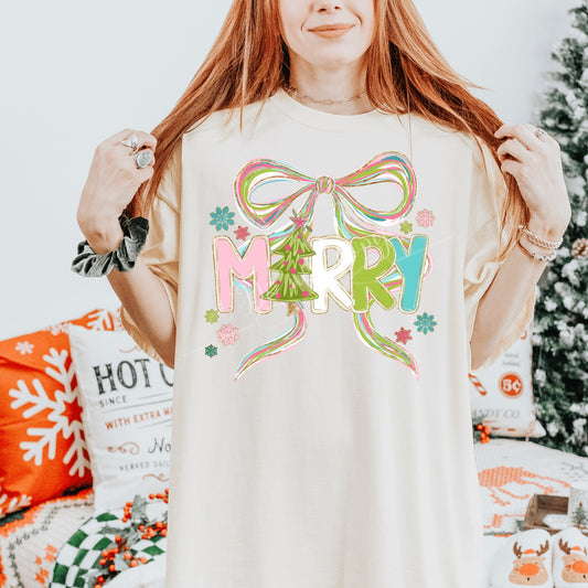 Merry Bow DTF Transfer