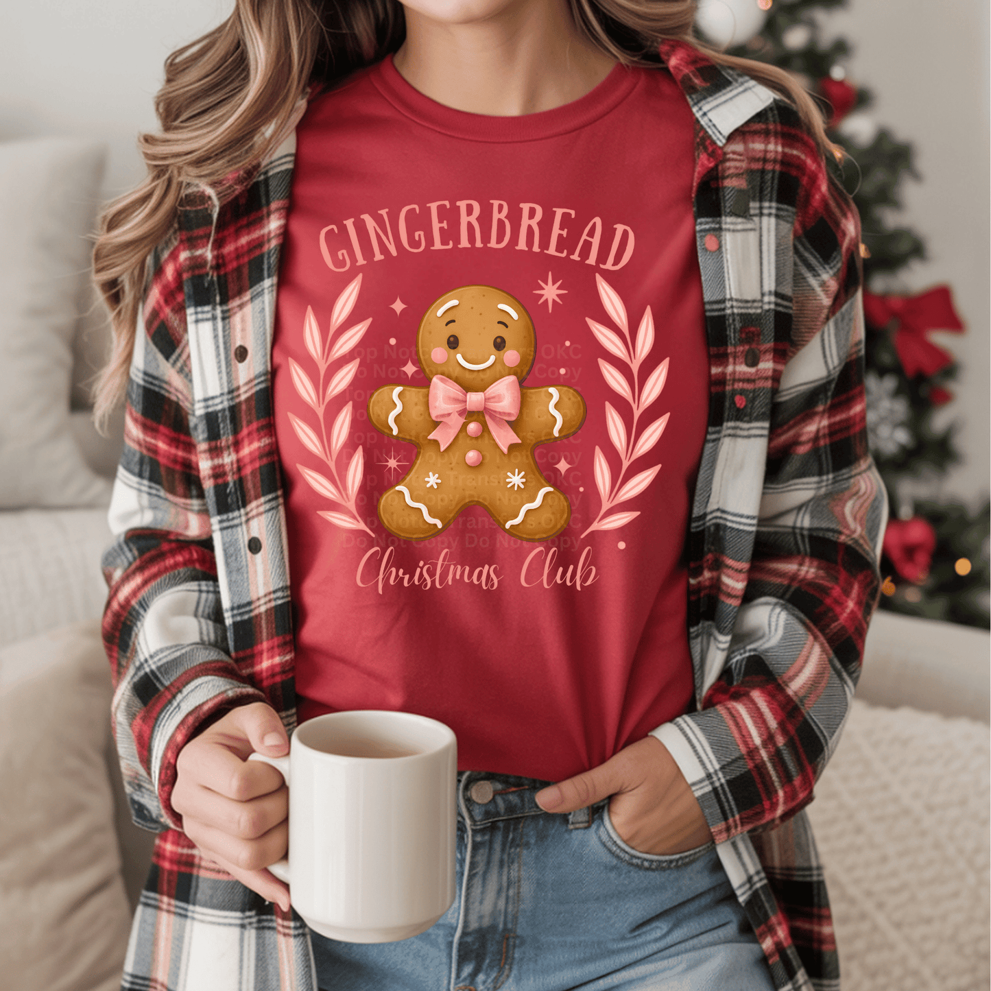 Gingerbread Christmas Club DTF Transfer