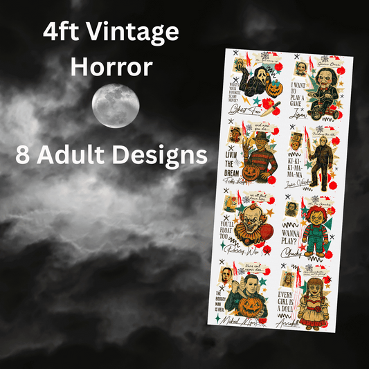 4ft Vintage Horror Gang Sheet