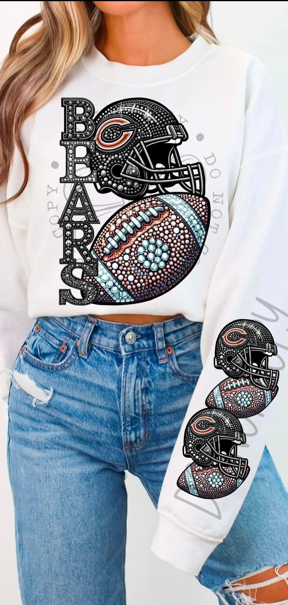Rhinestone Bear$ DTF Transfer