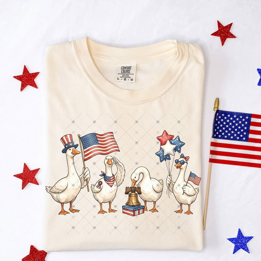 Patriotic Geese DTF Transfer