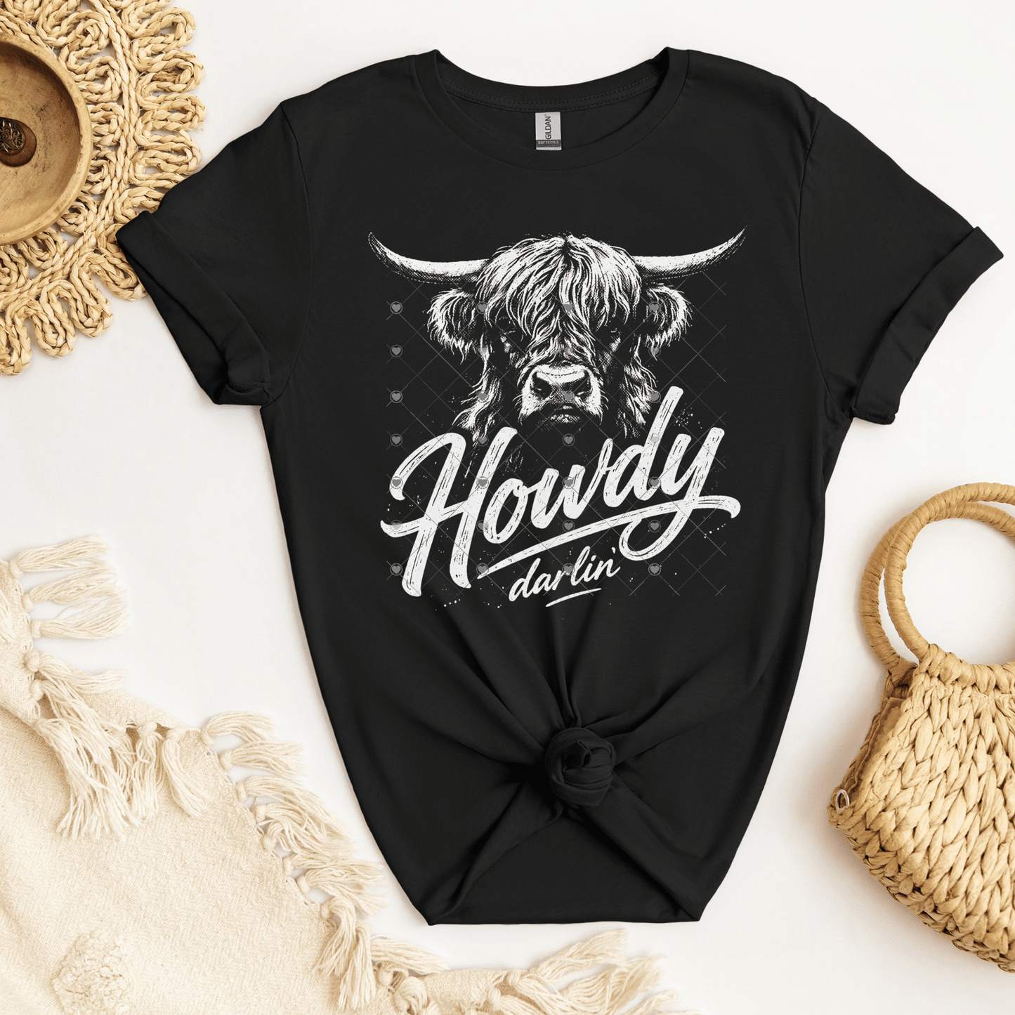 Howdy Darlin’ Highland Cow DTF Transfer