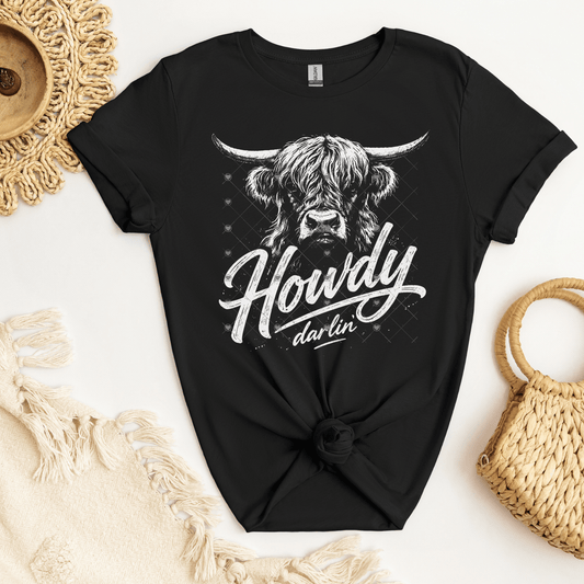 Howdy Darlin’ Highland Cow DTF Transfer
