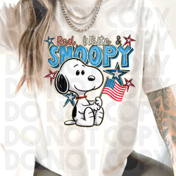 Red, White_Snoopy DTF Transfer